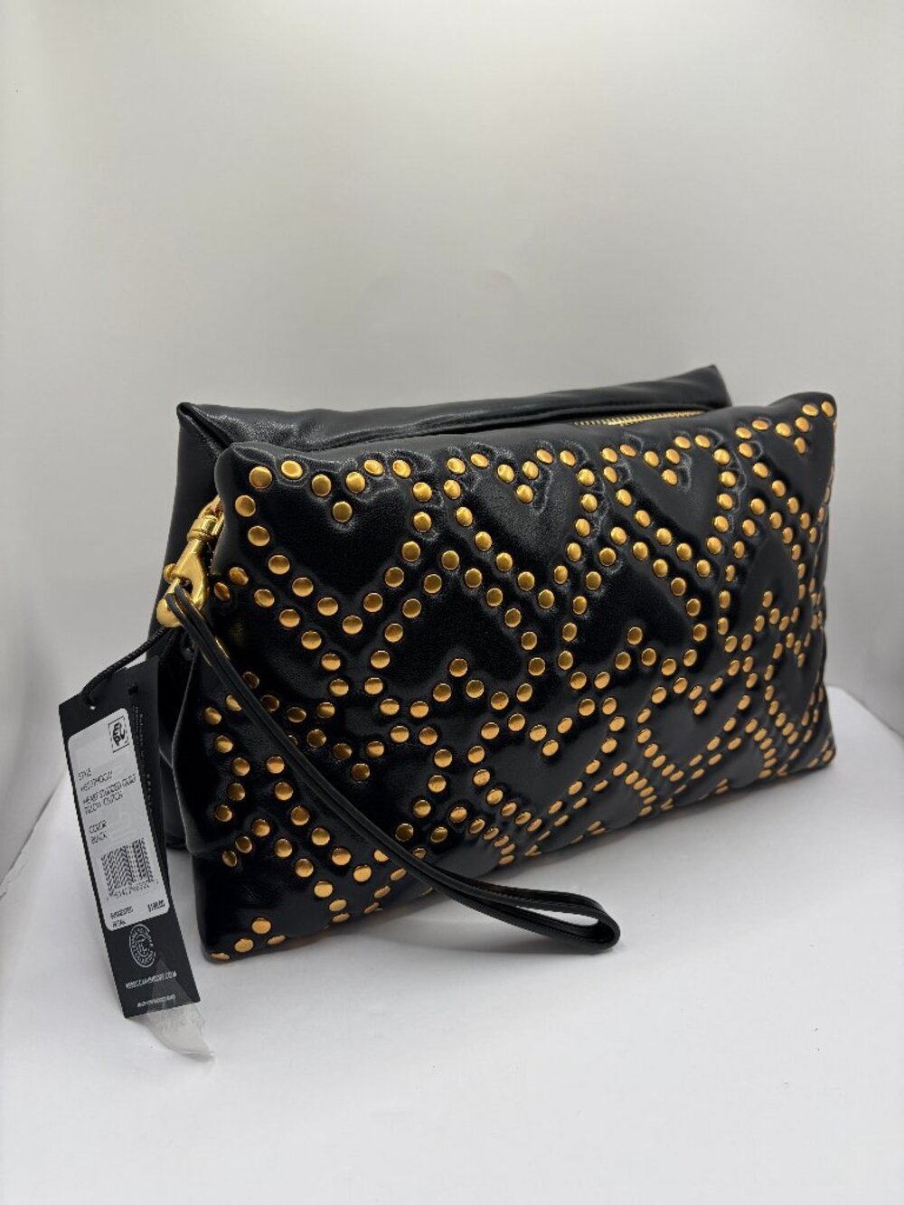 Rebecca Minkoff Heart Studded Quilt Pillow Clutch - NWT